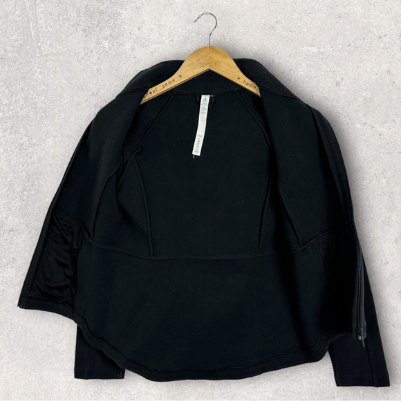 Lululemon Going Places Jacket Black Size 2 Grey Warm Coat Full Zip Breathable‎ - Picture 6 of 12